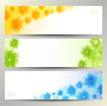 Abstract Flower Vector Background / Brochure Template / Banner. eps 10. Stock Illustration