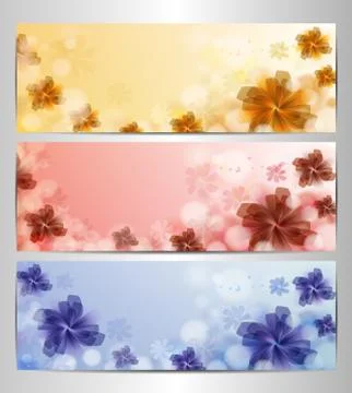 Abstract Flower Vector Background / Brochure Template / Banner. eps 10 Stock Illustration