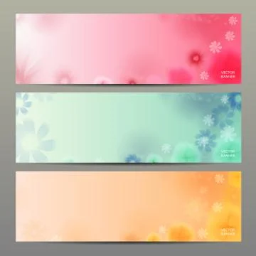 Abstract Flower Vector Background / Brochure Template / Banner. eps 10 Stock Illustration