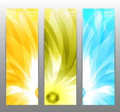 Abstract Flower Vector Background / Brochure Template / Banner. eps 10. Stock Illustration