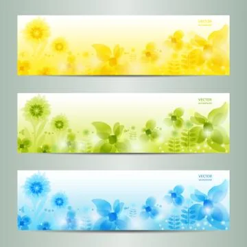 Abstract Flower Vector Background / Brochure Template / Banner. eps 10 Stock Illustration