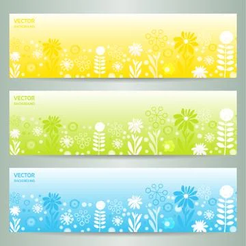 Abstract Flower Vector Background / Brochure Template / Banner. eps 10 Stock Illustration
