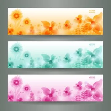 Abstract Flower Vector Background / Brochure Template / Banner. eps 10 Stock Illustration