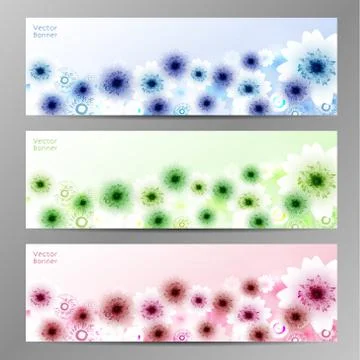 Abstract Flower Vector Background / Brochure Template / Banner. eps 10 Stock Illustration