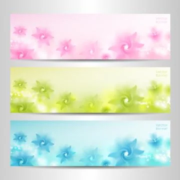 Abstract Flower Vector Background / Brochure Template / Banner. eps 10 Illustrazione stock