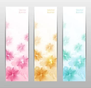 Abstract Flower Vector Background / Brochure Template / Banner. Illustrazione stock