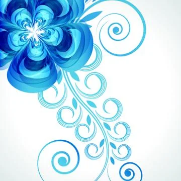 Abstract flower vector background cover template. Stock Illustration