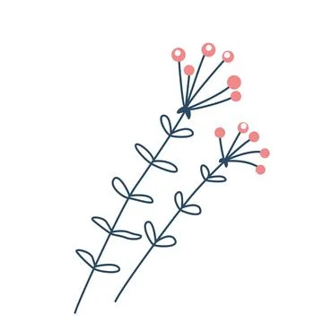 Abstract flower vector illustration isolated on white background in modern Stock Illustration