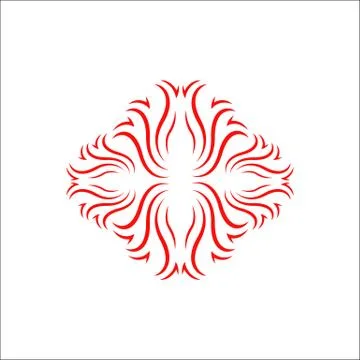 Abstract flower vector logo design of natural products Stock Illustration