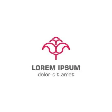 Abstract flower. Vector logo template Illustrazione stock