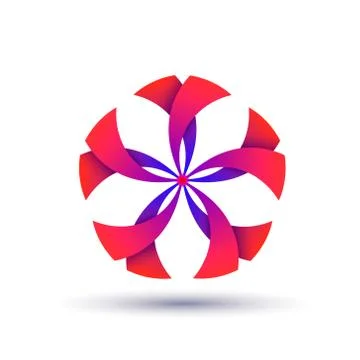 Abstract flower on a white background , the intertwining of the petals, the b Stock Illustration
