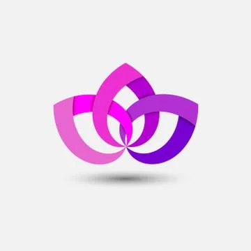 Abstract flower on a white background , the intertwining of the petals Stock Illustration