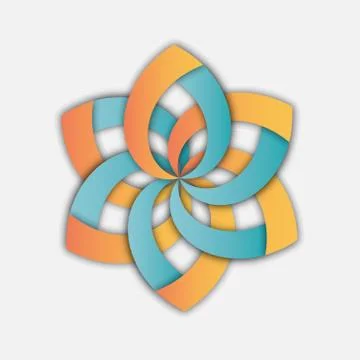 Abstract flower on a white background , the intertwining of the petals Stock Illustration