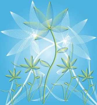 Abstract flowers background Stock Illustration