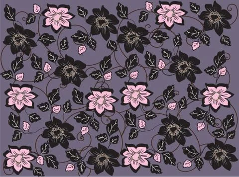 Abstract flowers background Stockillustratie