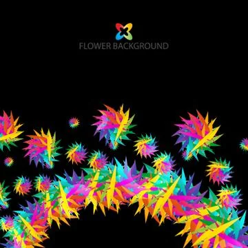 Abstract flowers background Stock Illustration