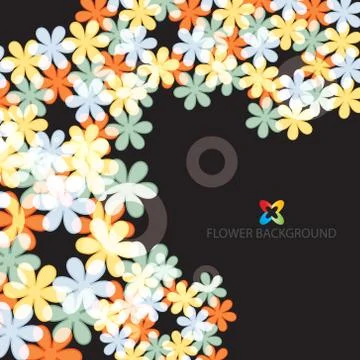 Abstract flowers background Stock Illustration