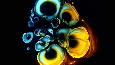 Abstract flowers Color Paint Pattern Moving Dripping Chaos Display Background Stock Footage 166272031