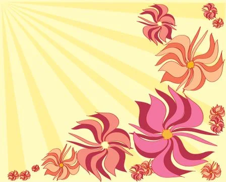 Abstract flowers Stock Illustration