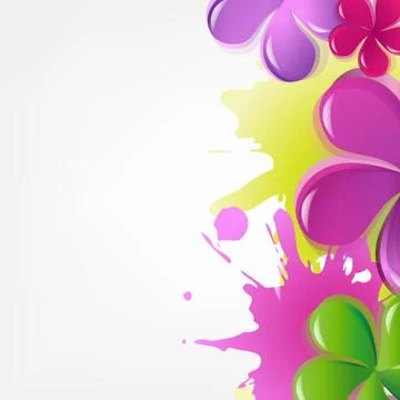 Abstract flowers Stock Illustration