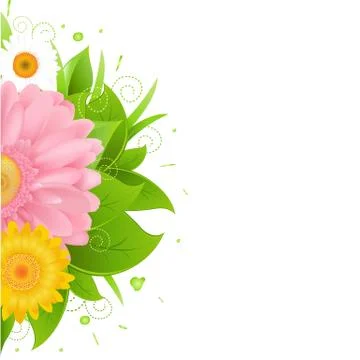 Abstract flowers Stock Illustration