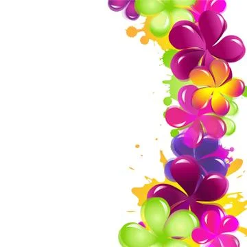 Abstract flowers Stock Illustration
