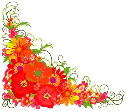 Abstract flowers. Stock Illustration