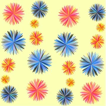 Abstract flowers Stock Illustration