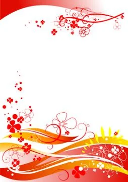 Abstract flowers Stock Illustration