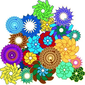 Abstract flowers. Stock Illustration