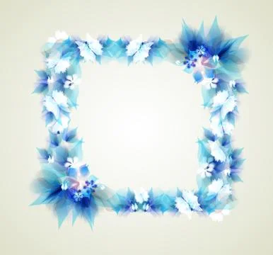 Abstract flowers on a light background Stock Illustration