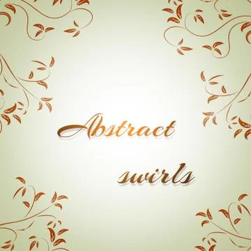 Abstract flowers on a light background for text Stock Illustration