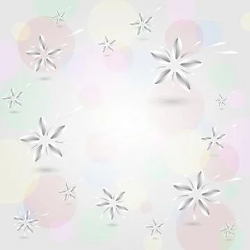 Abstract flowers pattern on circle colorful background Stock-Illustration