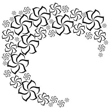 Abstract  flowers pattern. Logo from flower pattern. Stock Illustration