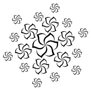 Abstract  flowers pattern. Logo from flower pattern. Illustrazione stock