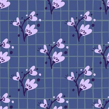 Abstract flowers seamless pattern. Creative floral endless wallpaper. Illustrazione stock