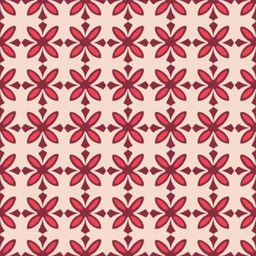 Abstract flowers seamless pattern vector illustration background Stock Illustration