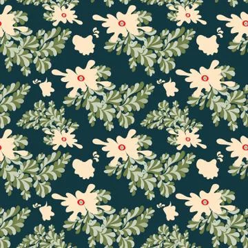 Abstract flowers seamless vector pattern for your design Stock-Illustration