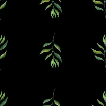 Abstract flowers. Simple seamless pattern of abstract watercolor flowers on a Stock Illustration