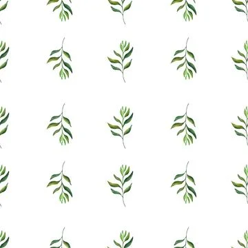 Abstract flowers. Simple seamless pattern of abstract watercolor flowers on a Stock Illustration