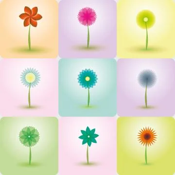Abstract Flowers vector backgrounds Stock Illustration
