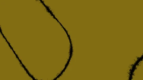 Abstract flowing black lines on a textured golden background 스톡 동영상 342076604