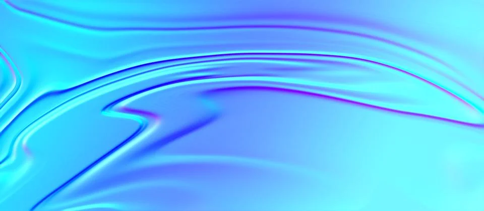 Abstract flowing blue cyan gradient background with smooth curves Ilustração Stock