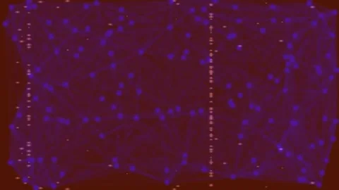 Abstract flowing blue data network particles background animation loop Stock Footage 339788424