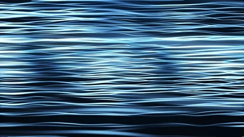 Abstract flowing blue light waves forming smooth horizontal lines Stock Footage 327808511