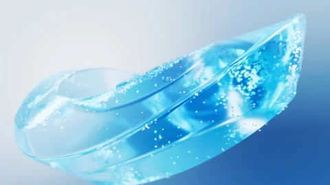 Abstract flowing blue liquid with tiny bubbles creating a dynamic and mesme.. Stock Footage 332390195