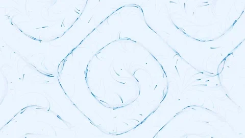 Abstract flowing blue particles forming soft spiral patterns on white clean.. Stock Footage 341698560