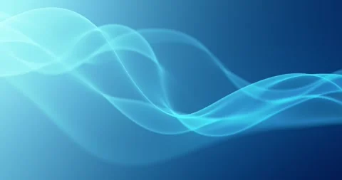 Abstract Flowing Blue Wave on Gradient Background – 3D Loop Animation Stock Footage 331154742