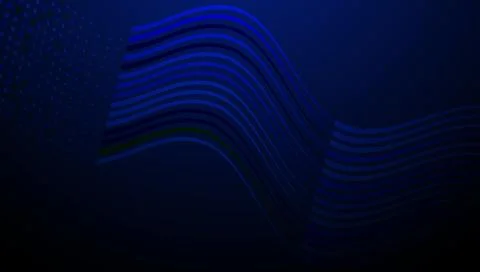Abstract Flowing Blue Wave Lines Futuristic Technology Background イラスト素材