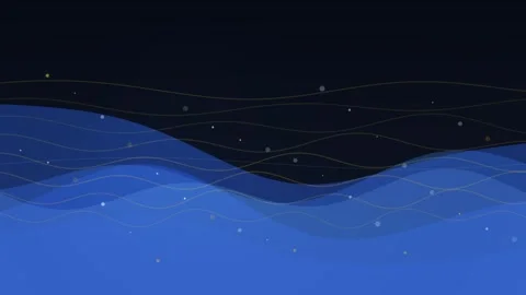 Abstract flowing blue wave technology digital gradient motion background Stock Footage 346000472